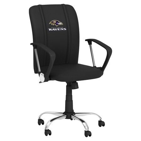 Dreamseat Curve Task Chair with Baltimore Ravens Secondary Logo XZOCCURVE-PSNFL20011